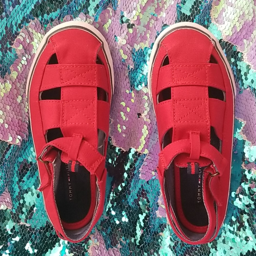 Kids red sandals brand new